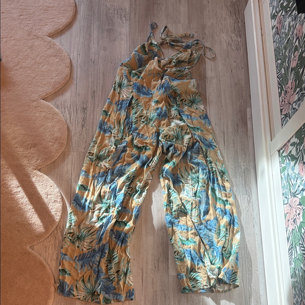 Tropical Print Jumpsuit